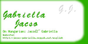 gabriella jacso business card